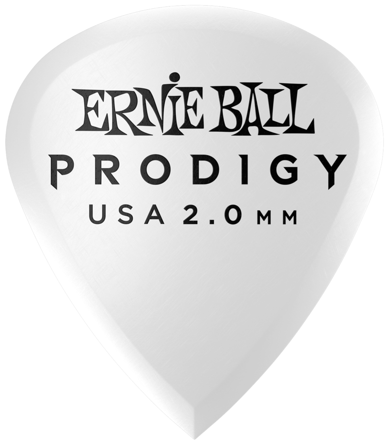 Ernie Ball 9203 Prodigy White Mini комплект медиаторов, 2,0 мм, 6 шт