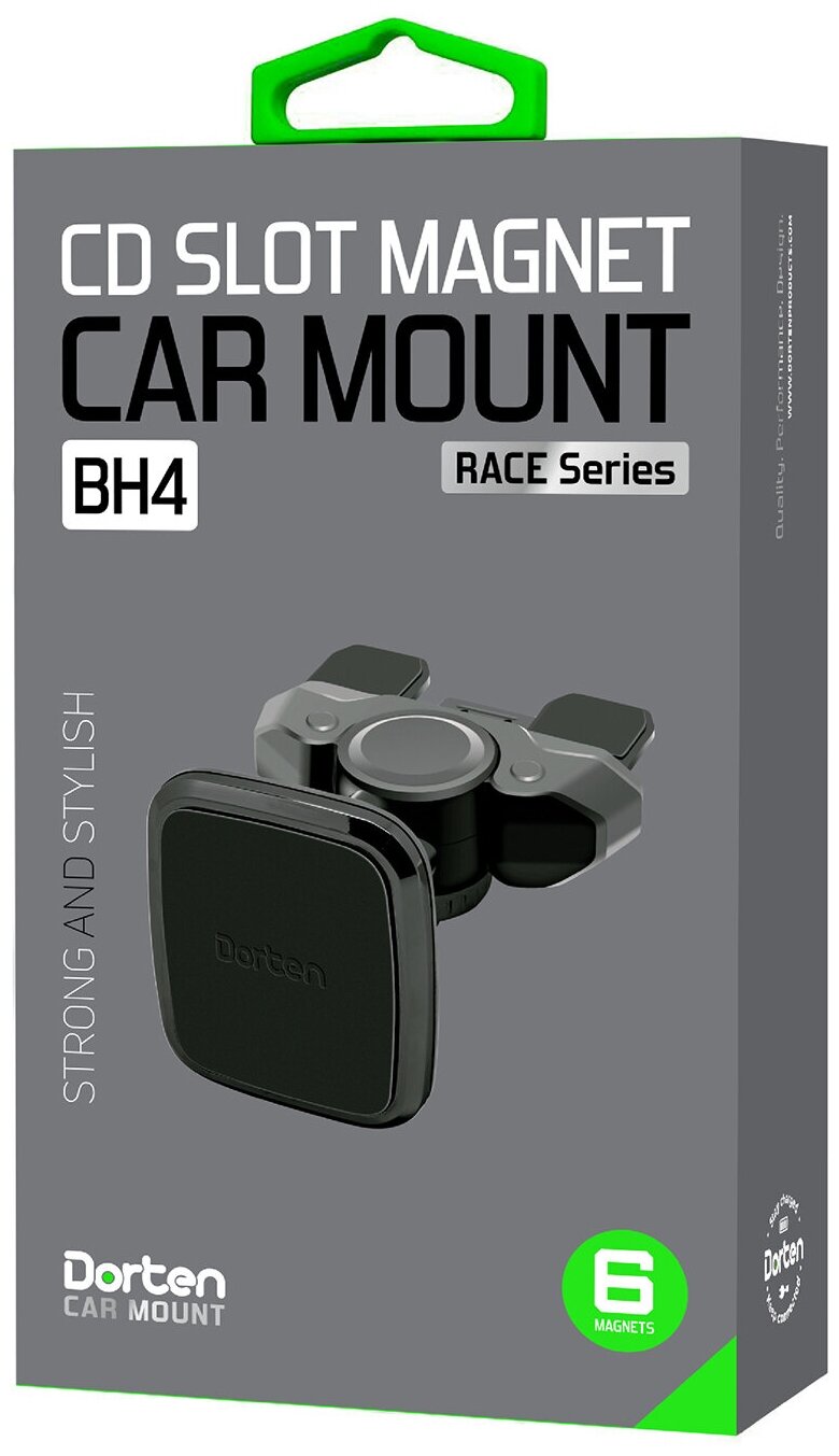 Автомобильный магнитный держатель Dorten CD Slot Magnet Car Mount BH4: RACE Series - Black/Черный