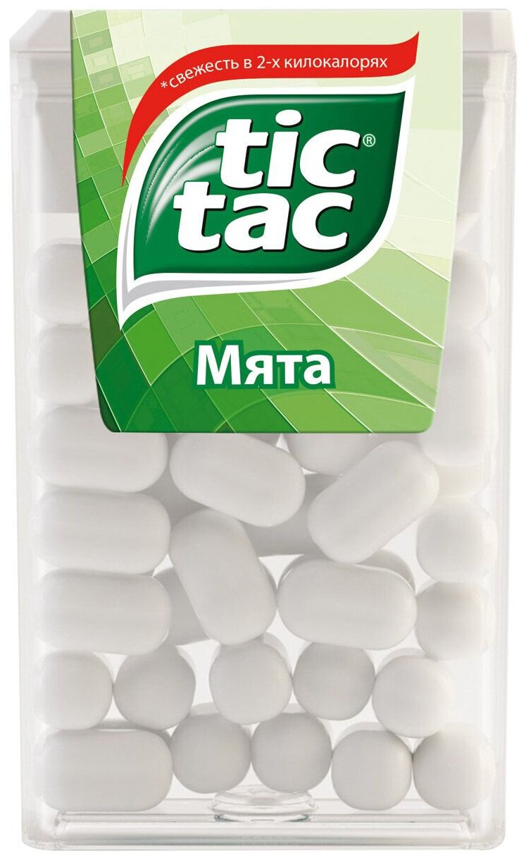 Драже Tic Tac Мята, 16 г, пластиковая коробка 12шт - фотография № 2