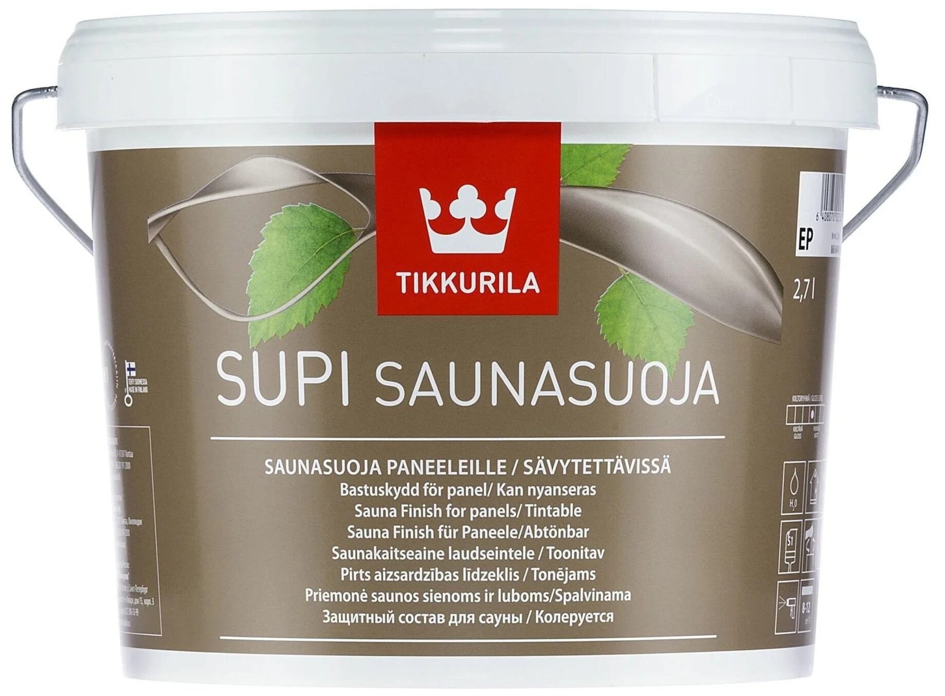 Состав Tikkurila SUPI SAUNASUOJA EP защитный 2.7 л - фото №4