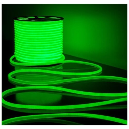 Светодиодная лента дюралайт 220В неон 100м, теплый белый, с блоком питания