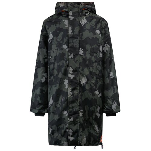 Пальто playToday, размер 176, зеленый, черный