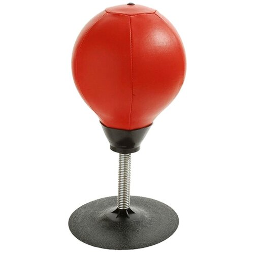 Настольная боксерская груша-антистресс с присоской VITTOVAR 37х18 см красная