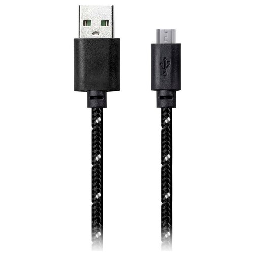 Дата-кабель SmartBuy USB - micro USB, нейлон, 1 м, черный