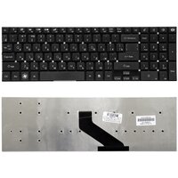 Клавиатура для ноутбука Packard Bell EasyNote TS11, TS13, TS44, LS11, LS13, LS44 Series. Г-образный Enter. Черная, без рамки. PN: MP-10K33SU-698.