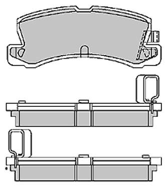 Дисковые тормозные колодки задние Allied Nippon ADB3864 (1 шт.)