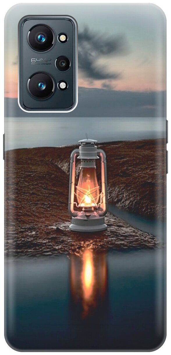 Силиконовый чехол на Realme GT Neo 2 / Рилми ГТ Нео 2 с принтом "Фонарь на берегу"