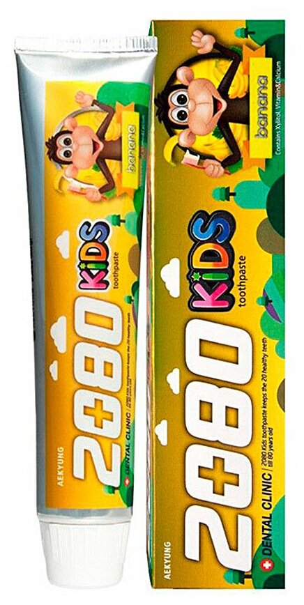 Kerasys DC 2080 Toothpaste Kids Детская зубная паста, яблоко 80 г (Kerasys, ) - фото №5