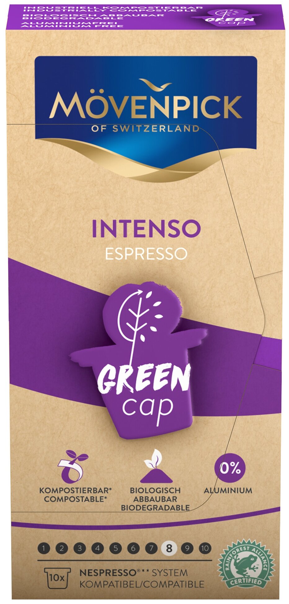 Кофе в капсулах Movenpick Intenso Green cap, для Nespresso, 10 шт - фотография № 3