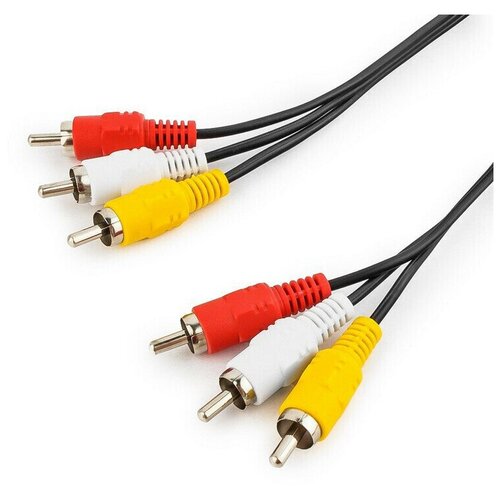 Кабель 3RCA x 3RCA -1.0 м. Geplink (AT1002) (черный) кабель audio 3 5mm 1m at1002 geplink