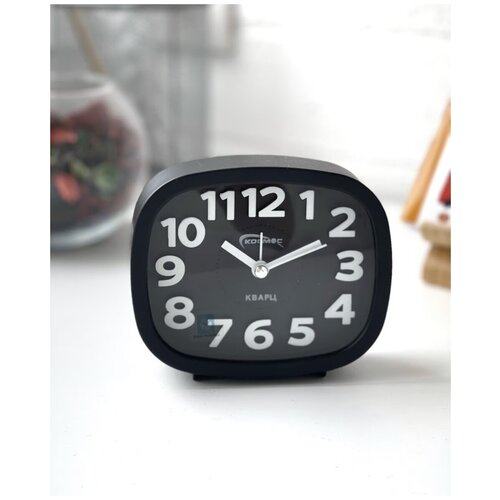 Часы будильник 933-3 . цвет черный.