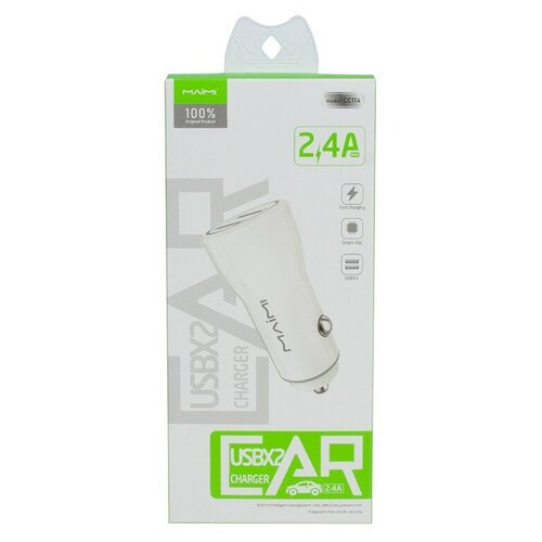 Автомобильное зарядное устройство MAIMI CC114 2 USB выхода (2400mAh)
