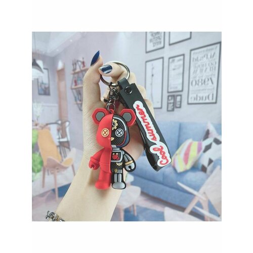 Брелок Eva Toys, матовая фактура, LADA (ВАЗ), черный/красный