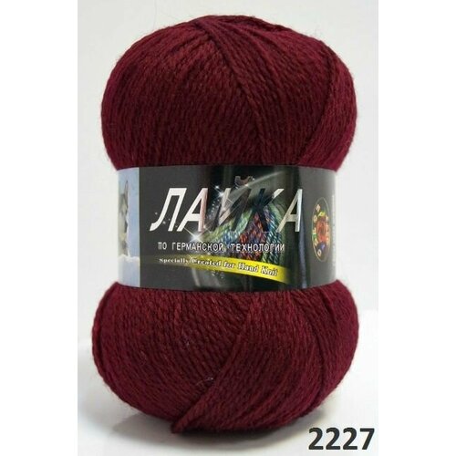 Пряжа Лайка (Color City) 2227 бордовый / упаковка 1 шт пряжа yak soft 30% пух яка 44%мер шерсть 22%нейлон 4%спандекс 700м 50г 06 синие сумерки 3 мотка