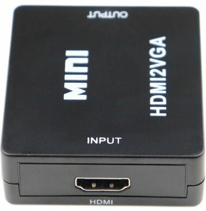 Переходник аудио-видео PREMIER 5-983M, HDMI (f) - VGA (f) , Jack 3.5 (f), черный