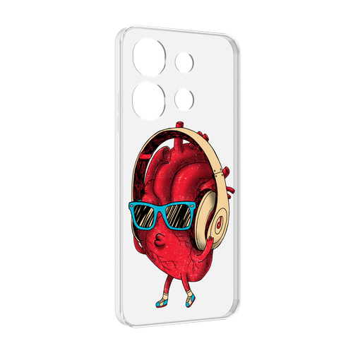 Чехол MyPads слушай сердце для Tecno Spark Go 2023 (BF7) / Tecno Smart 7 задняя-панель-накладка-бампер