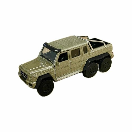 Машинка WELLY MERCEDES-BENZ G63 AMG 6X6 Золотой / модель машины 1:38 с пружинным механизмом welly 1 43 mercedes benz unimog alloy luxury vehicle diecast pull back cars model toy collection xmas gift