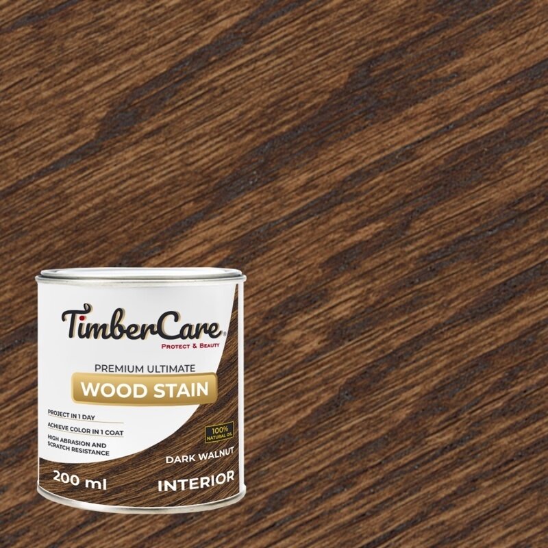 Масло 2 в 1 TimberCare Wood Stain тонирующее высокой прочности 350027 Темный орех 02л