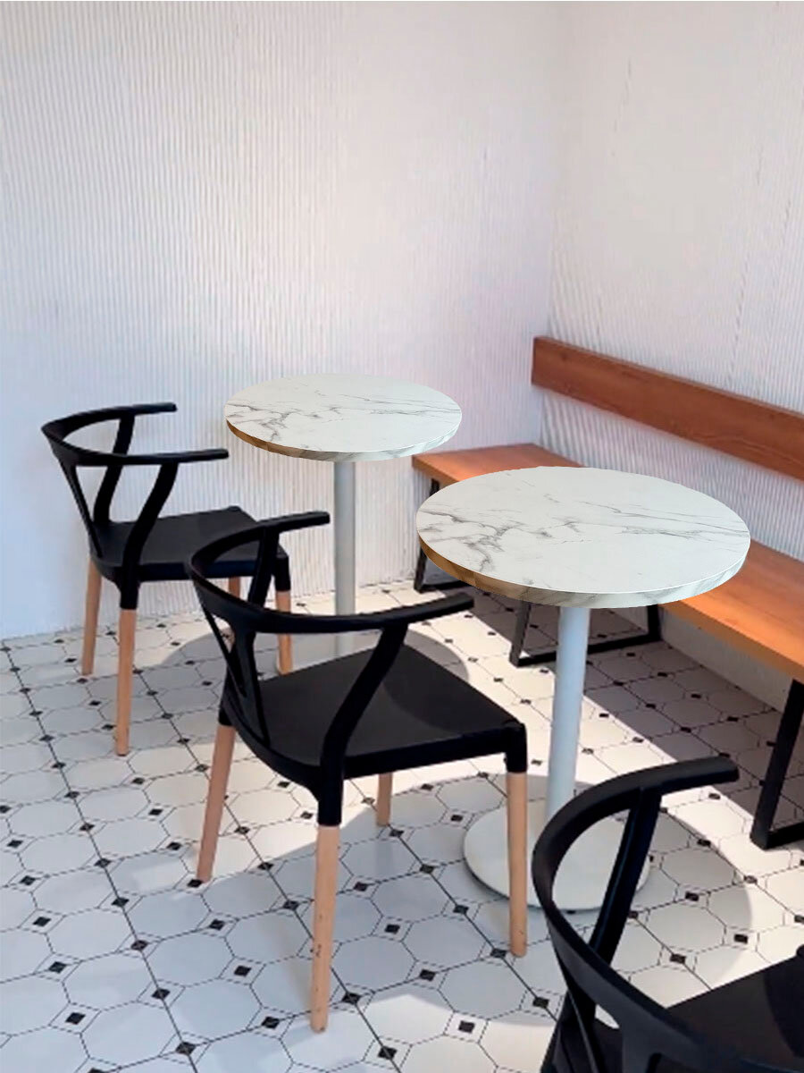 фото Стол обеденный нераскладной Лофт, 76х60 см белый NB-100