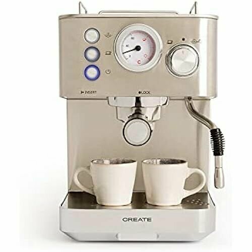 CREATE THERA CLASSICЭспрессо-машинаПолуавтоматическая эспрессо-машина с насосом под давлением 20 бар и мощностью 1100 Вт для молотого кофе и однопорционного кофе ESE 2960300₽