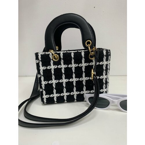 Сумка , фактура вязаная, черный