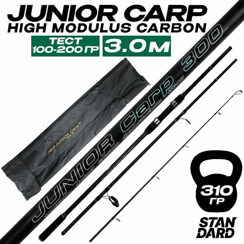 Карповое удилище JUNIOR CARP 300 см быстрый строй, тест 100-200 г