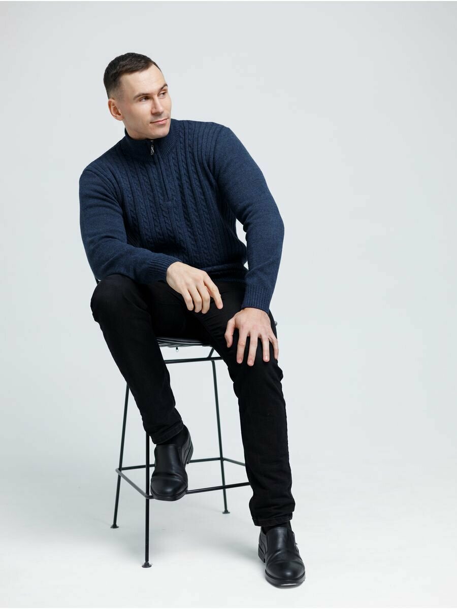 Свитер DECADE, размер 58, , темно-синий/синий — фото 1