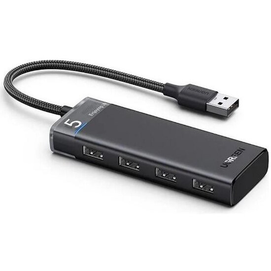 Хаб(разветвитель) Ugreen CM653 (15548) 4-Port USB-A Hub, черный — фото 1