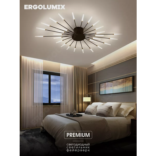 Люстра потолочная светодиодная / Умный светильник на потолок для дома и офиса с пультом / Диодная LED лампа