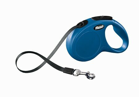 FLEXI NEW CLASSIC S 5 м до 15 кг рулетка синяя ремень.