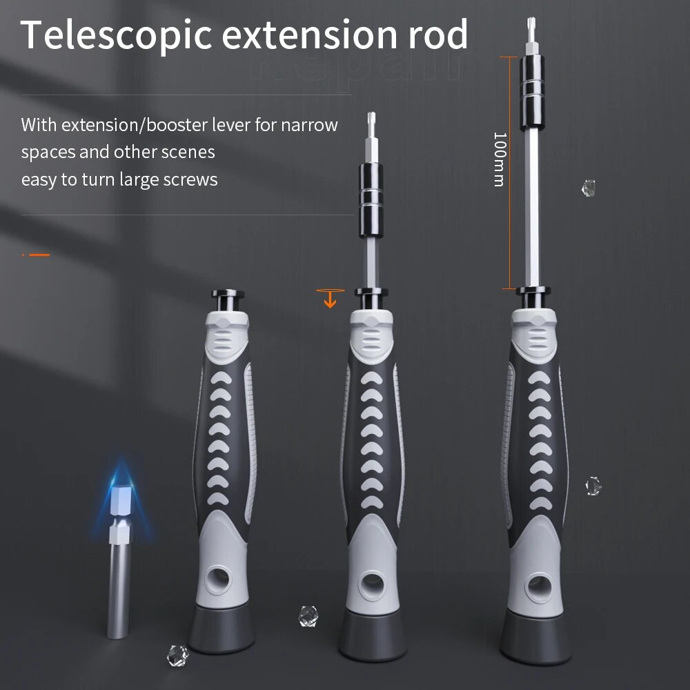 Отвертки Xiaomi Набор прецизионных отверток 130 в 1, магнитные биты, компактные портативные ручные мини-инструменты для ремонта мобильных телефонов Xiaomi, ПК, часов 117 in 1 gray