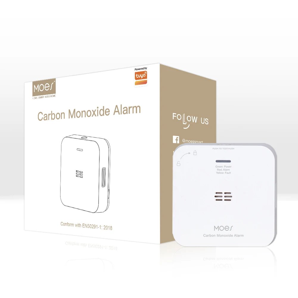 MOES Tuya ZigBee детектор CO