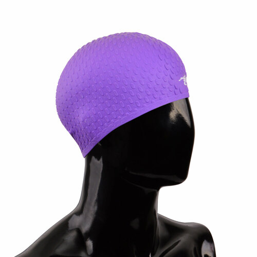 Шапочка для плавания Alpha Caprice Cb-1 Bubble, анатомическая, силикон, violet