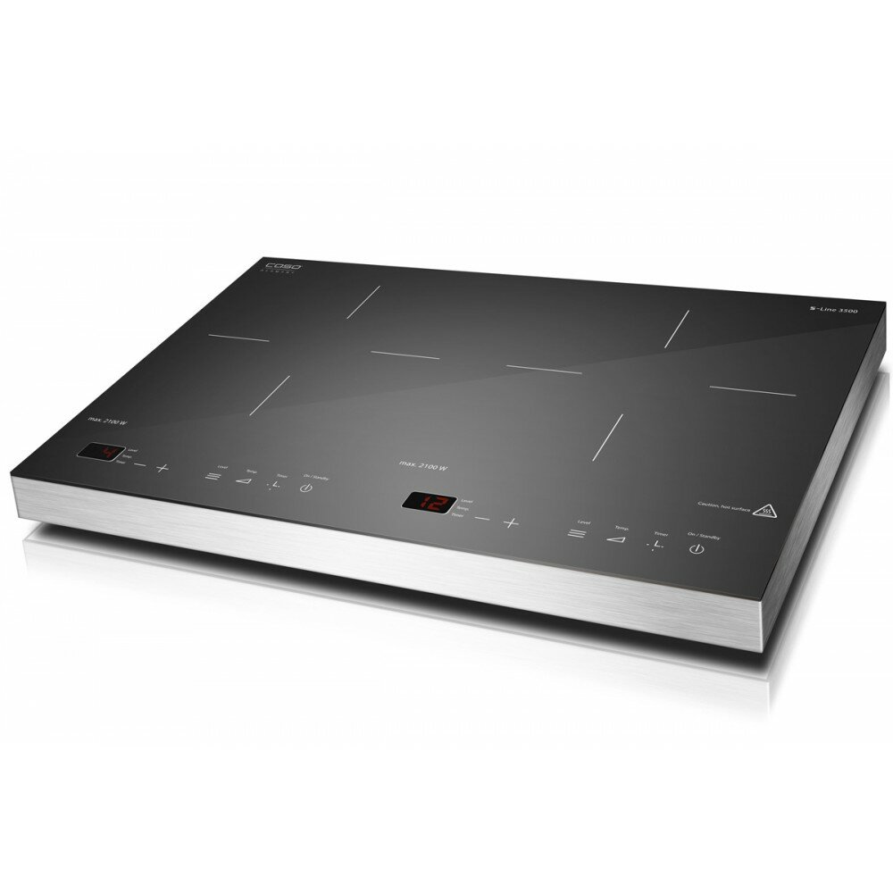 Электрическая плита Caso S-Line 3500 , индукционная, стеклокерамика, сенсорное управление, 35см, черная