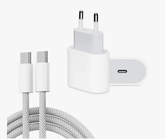 Зарядное устройство Type-C для iPhone/iPad/AirPods, 25Вт, с кабелем, белый — фото 1