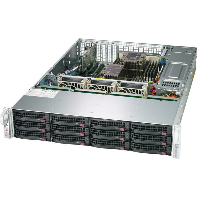 Серверная платформа Supermicro SSG-6029P-E1CR12H 2U 2xLGA3647 3.5" SAS3/SATA3 x12 LSI3108 10G 2P 2x1200W