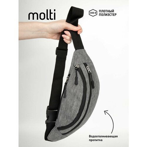 фото Сумка поясная molti, серый