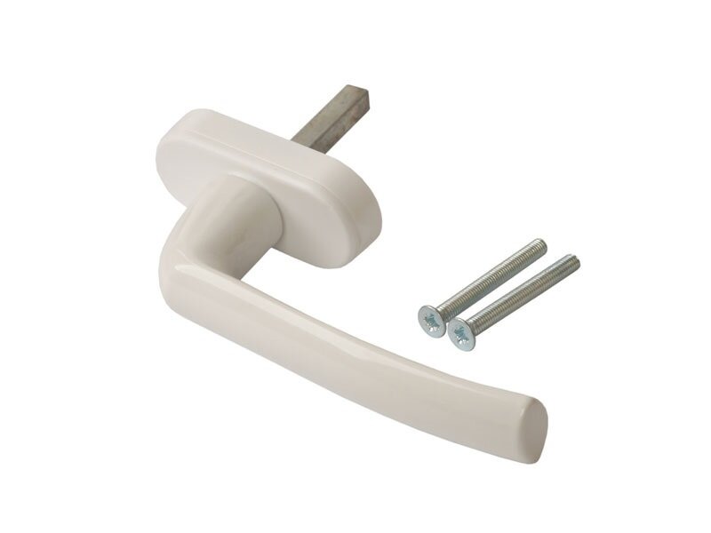 Ручка для пластиковых окон белая прямая 2011\4\35 Windoorpro