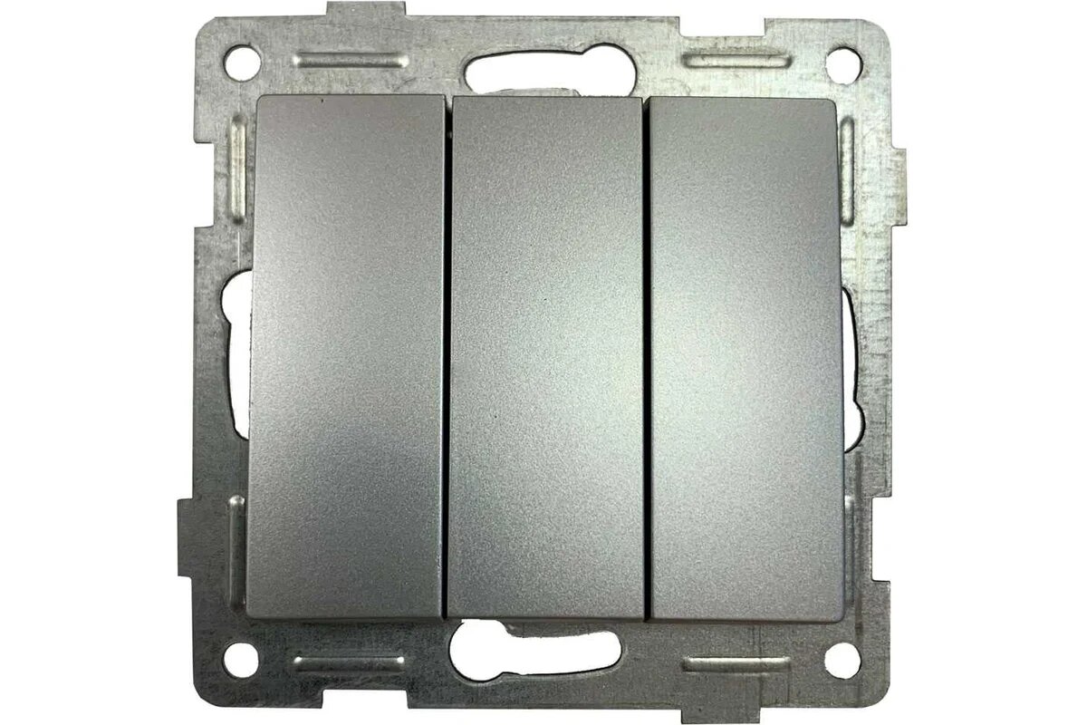 GUSI Electric Gusi bravo механизм выкл. 3кл, скрытая установка, 10а, 250в. цвет: серебро С10В3-004