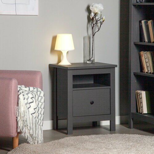 Тумба прикроватная ГУД ЛАКК Сага серая шариковые направляющие доводчик 6899₽