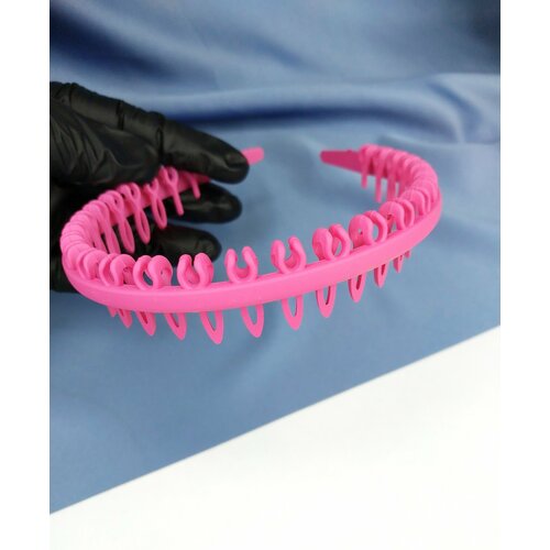 Ободок-гребень для волос розового цвета женский аксессуар для прически 500₽