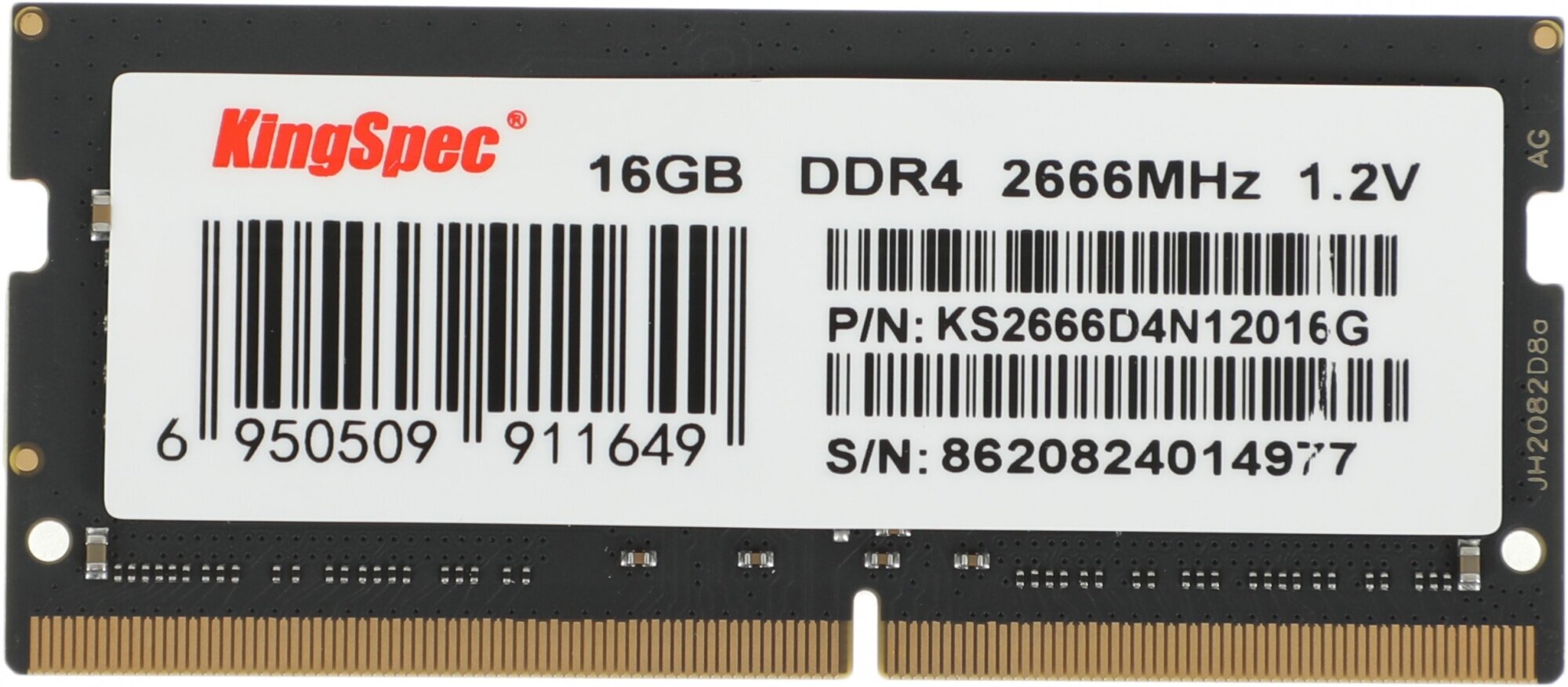 KingSpec SO-DIMM DDR4 2666Mhz PC21300 CL17 - 16Gb KS2666D4N12016G