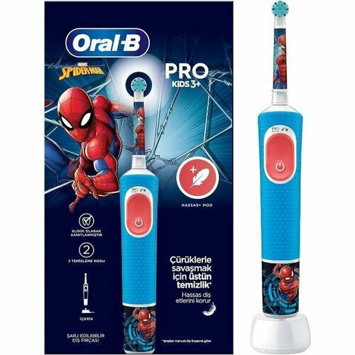 Электрическая зубная щетка Oral-B Vitality Pro Kids D103 Spider-Man