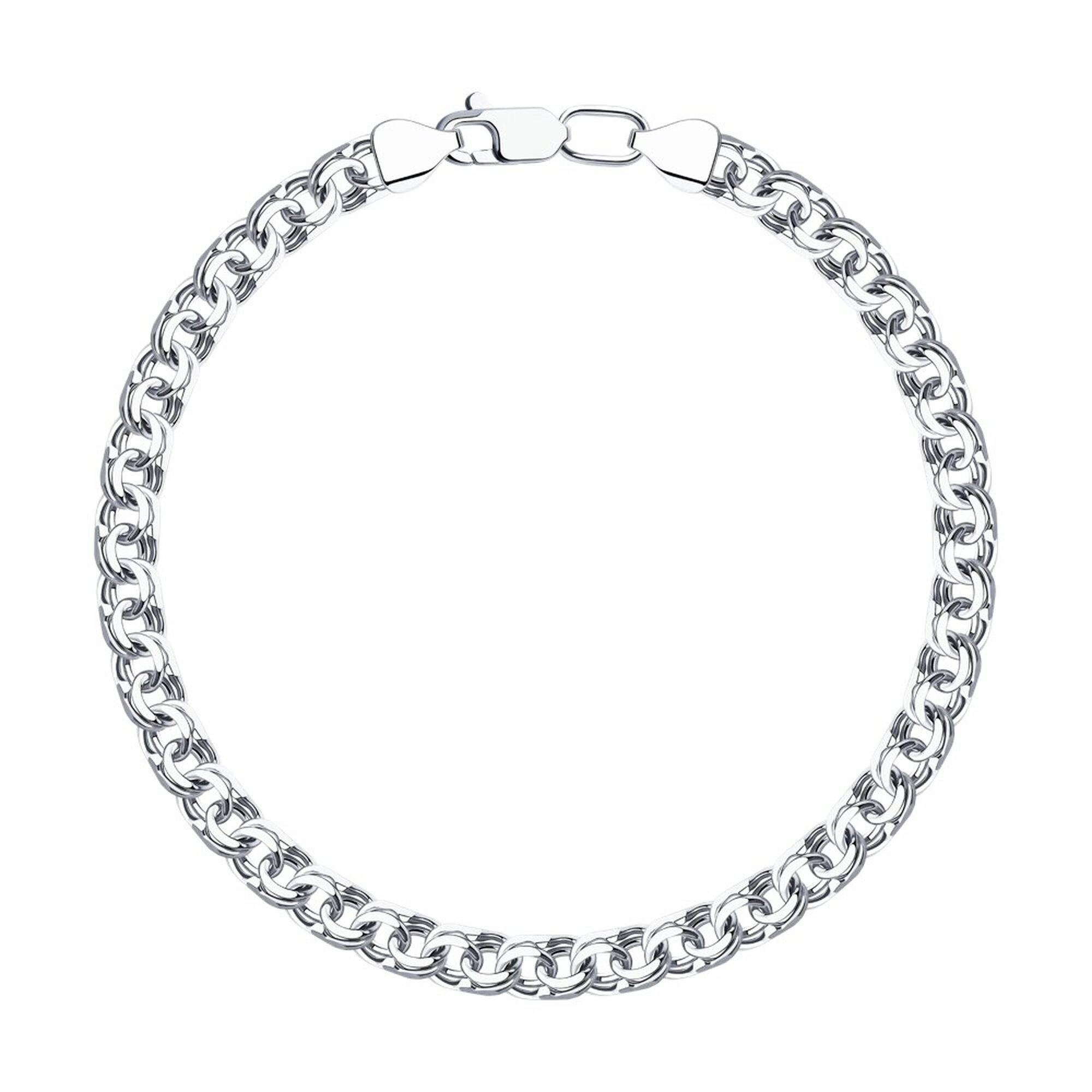 Браслет Diamant online, серебро, 925 проба, родирование