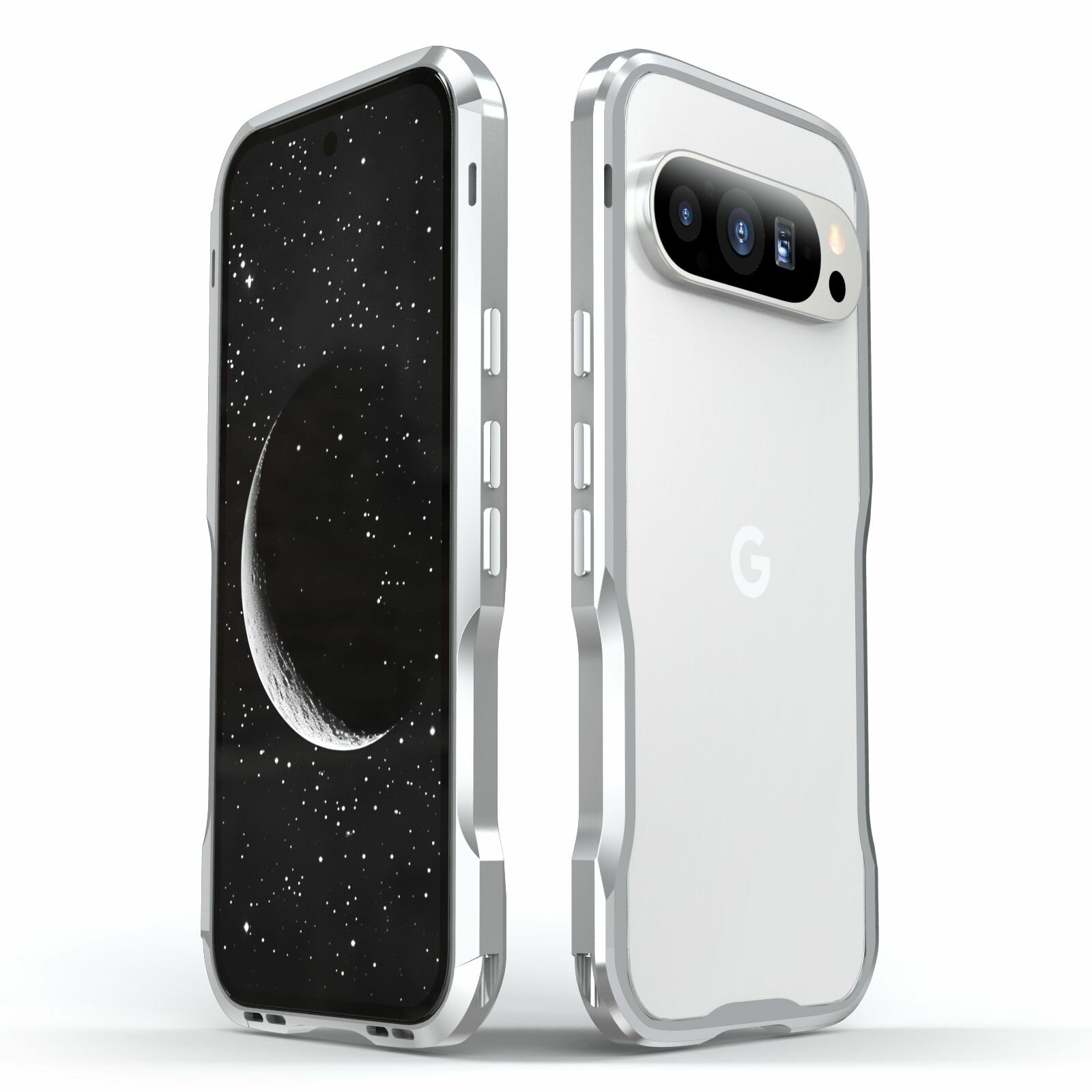 Чехол для Google Pixel 9 Pro / Гугл Пиксель 9 Про металлическим каркасом из алюминиевого сплава , металлический каркас, защита от падения
