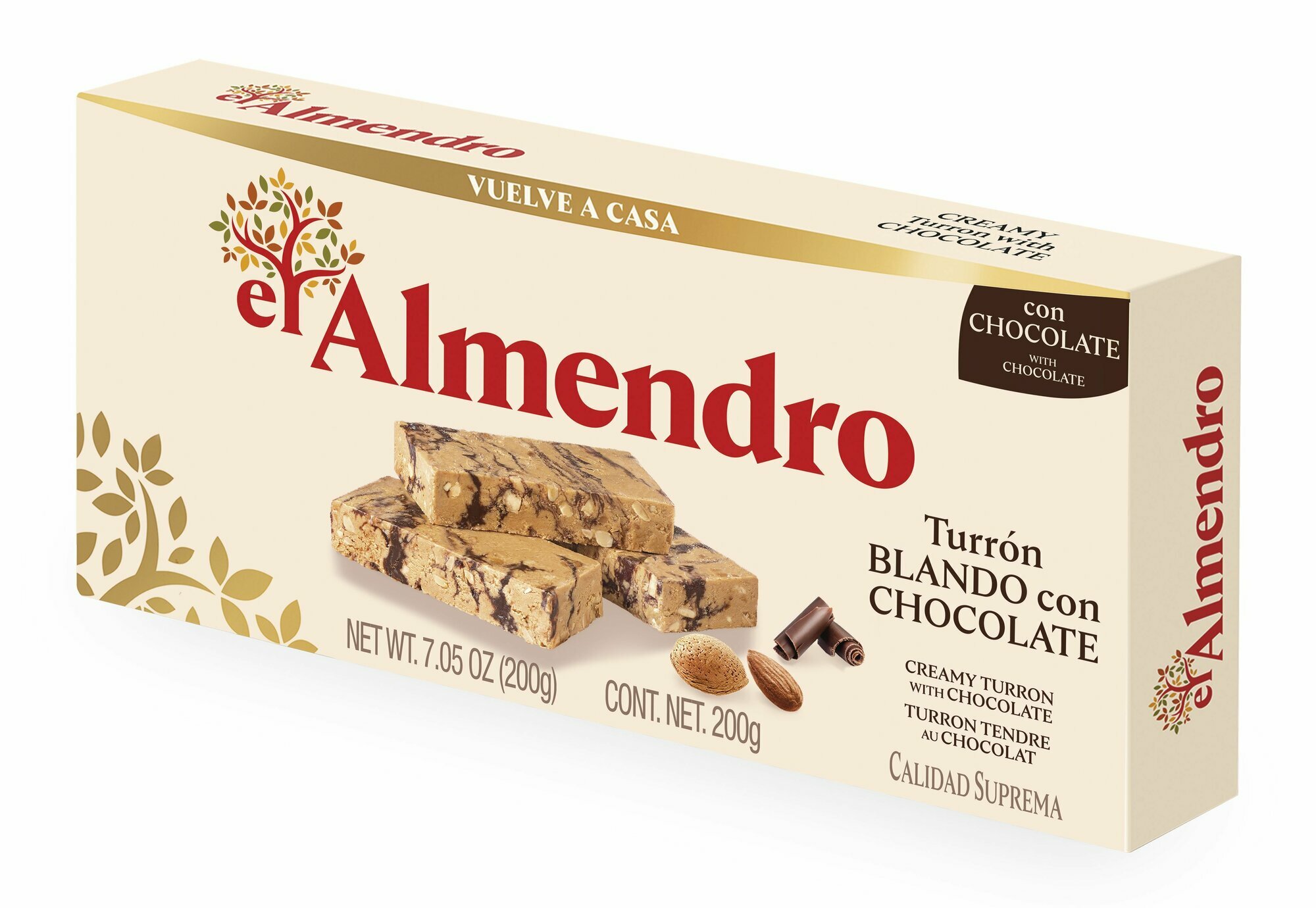 Миндальный сливочный турон с шоколадом El Almendro 200g