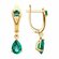 Серьги Diamant online, красное золото, 585 проба, изумруд синтети...