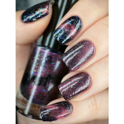 фото Grattol color nail polish flittle - лак магнитный для ногтей, сушка без лампы, халяль, 9 мл