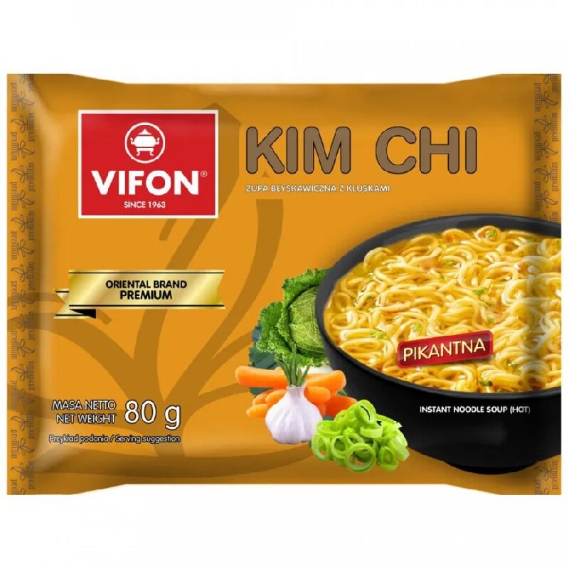 Лапша VIFON KIM CHI Premium быстрого приготовлениия /пакет/ 80г