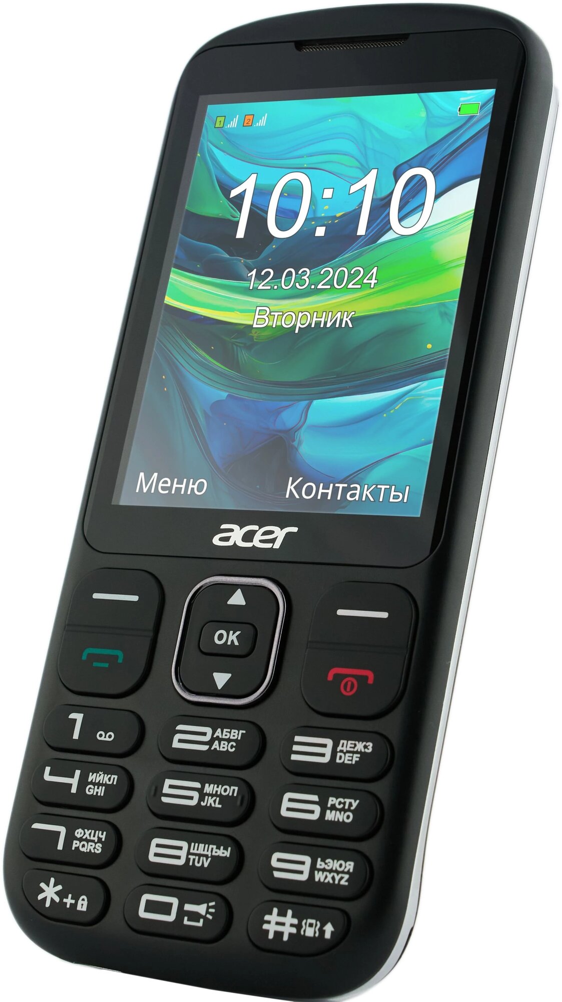 Телефон сотовый Acer Jive JV24, 2 Nano-SIM, 2.4", 1700 мАч, Черный — фото 1